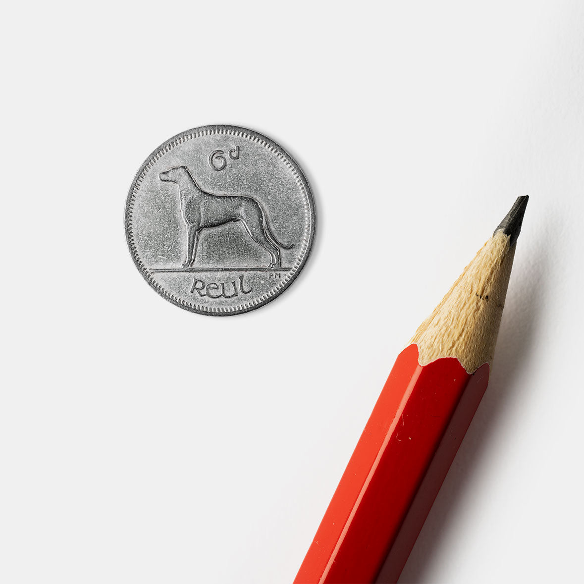 6p Irish Wolfhound Coin Print