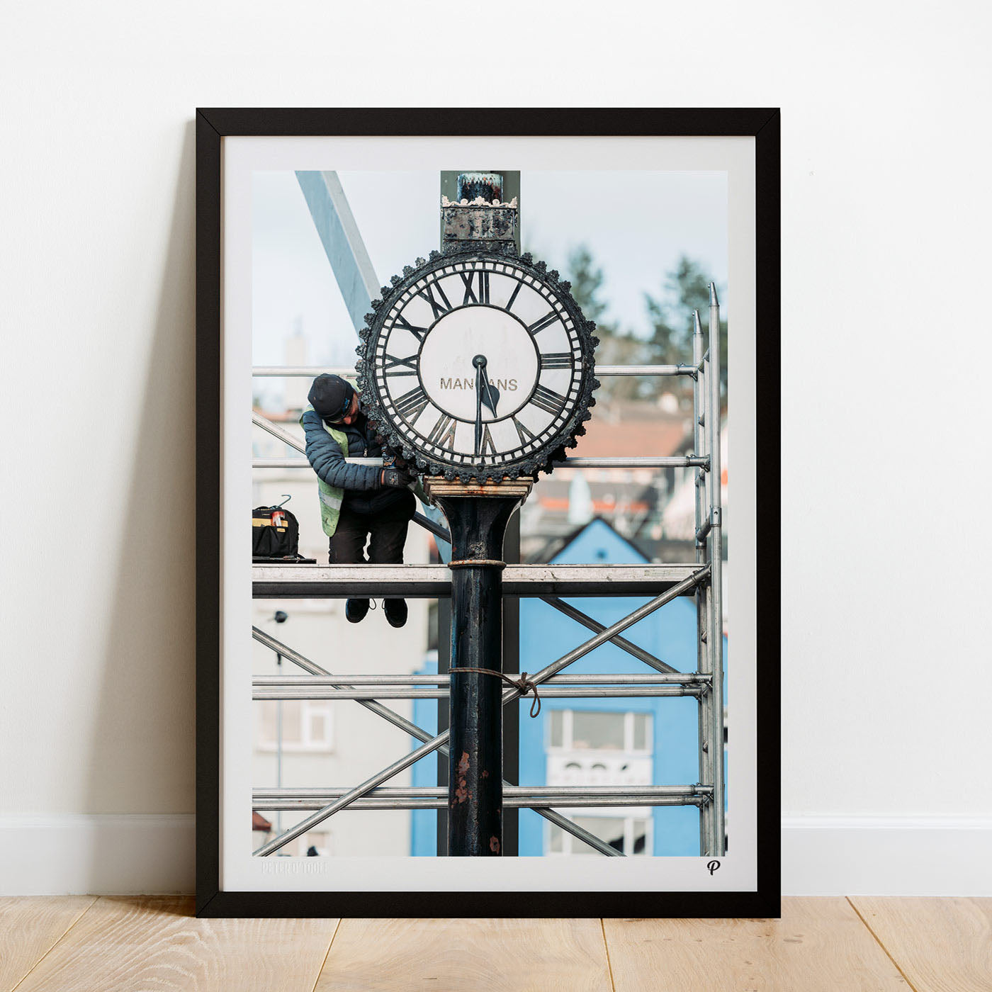 Mangan's Clock Being Repaired Print