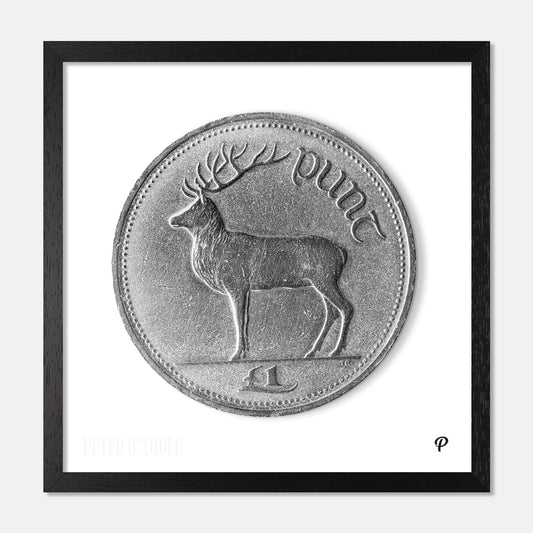 One Pound Deer Coin Print