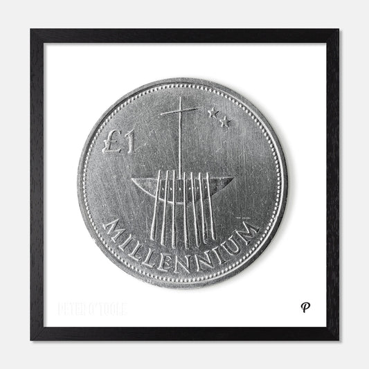 One Pound Millennium Edition Coin Print