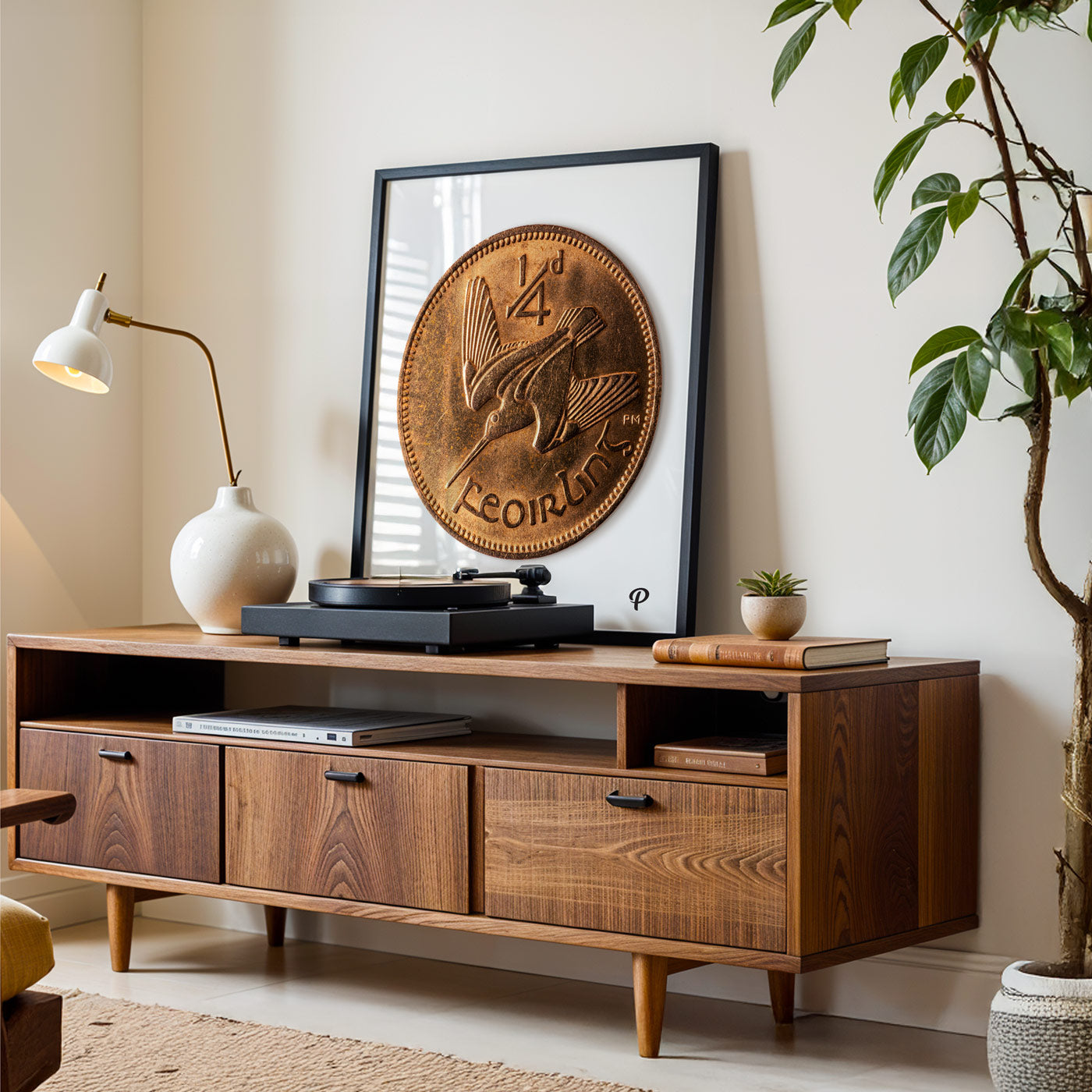 Quarter Penny Feoirling Woodcock Coin Print