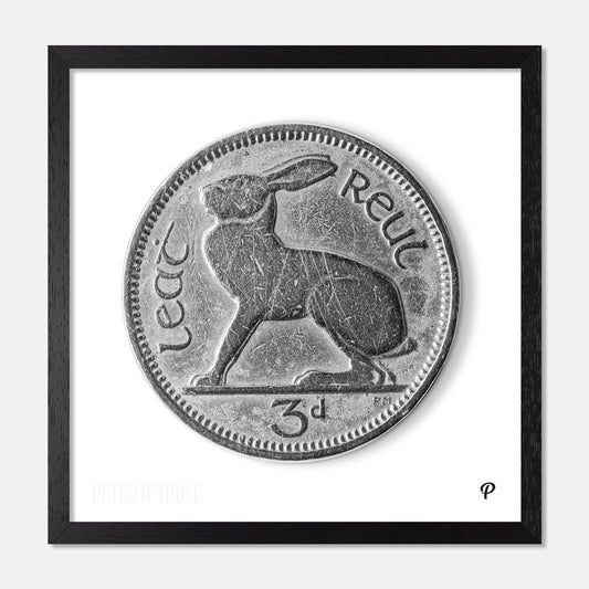 Three Pence Hare Coin Print