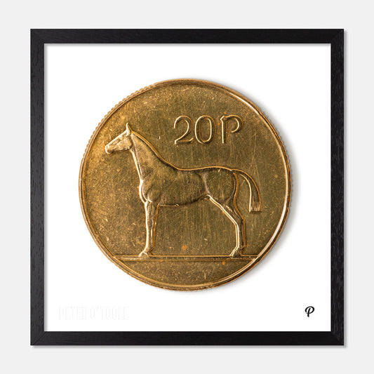 20p Irish Hunter Horse Coin Print
