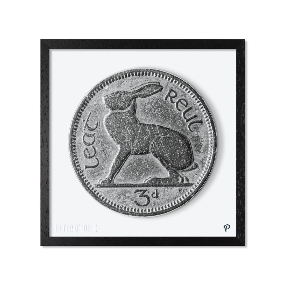 Three Pence Hare Coin (Framed)