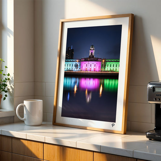 Cork City Hall for Metastatic Breast Cancer Awareness Day Print