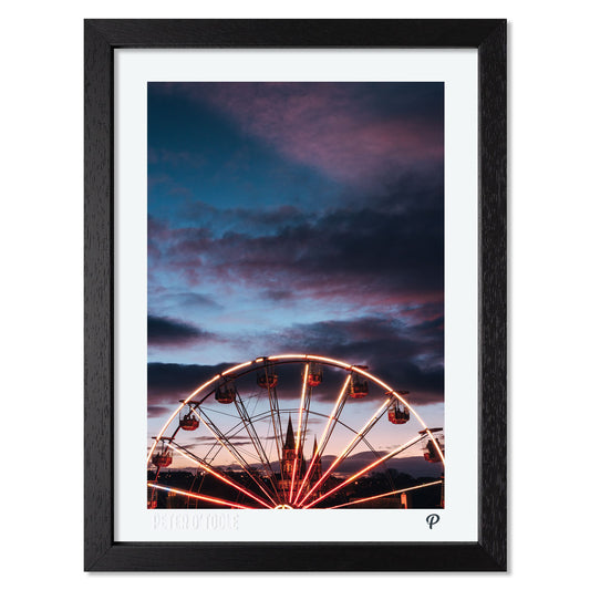 Glowing Around & Around Print (Framed)