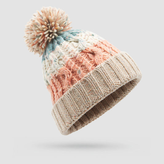 Beechfield Corkscrew 4 Pom Pom - Beanie