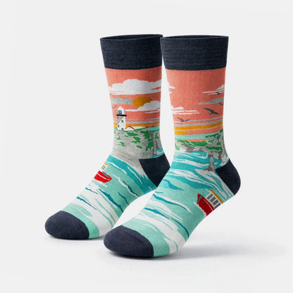 Lighthouses & Cliffs - Socks