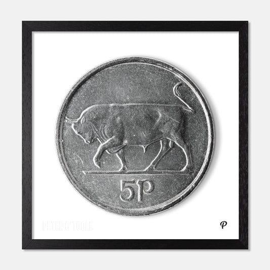 5p Bull Coin Print