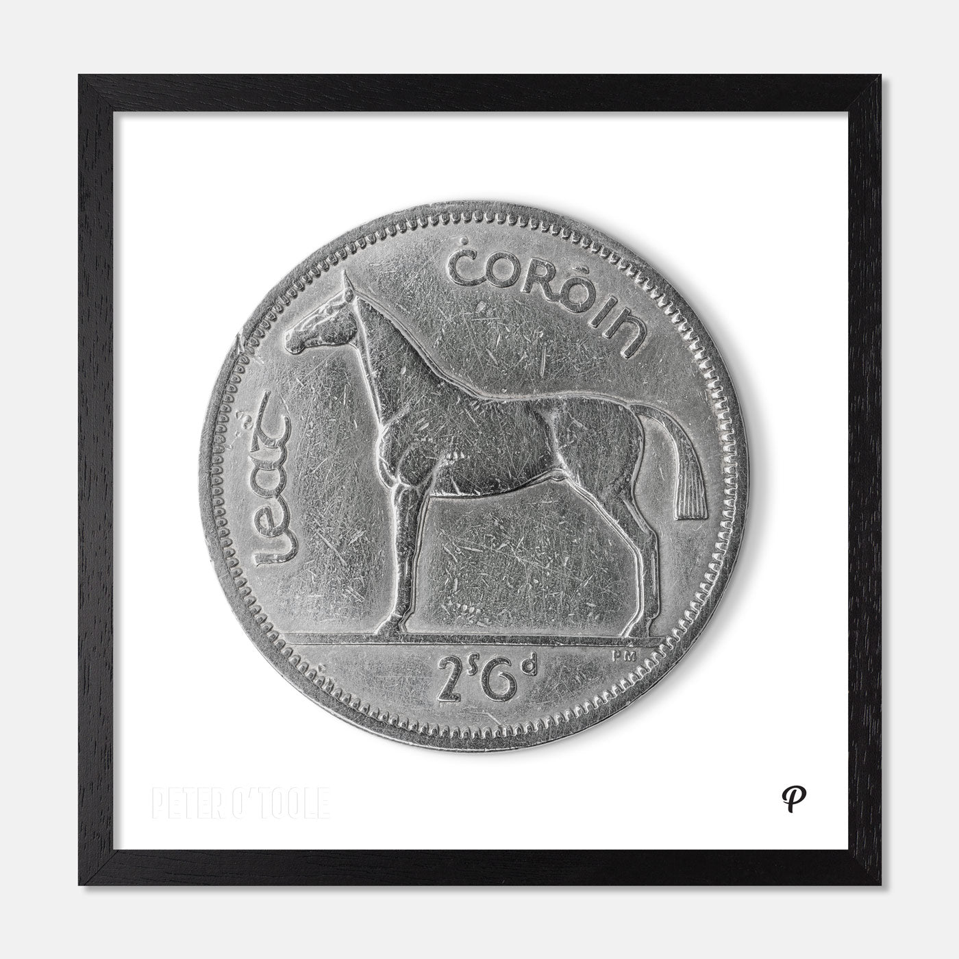 Half Crown/Leath Choróin Irish Hunter Horse Coin Print