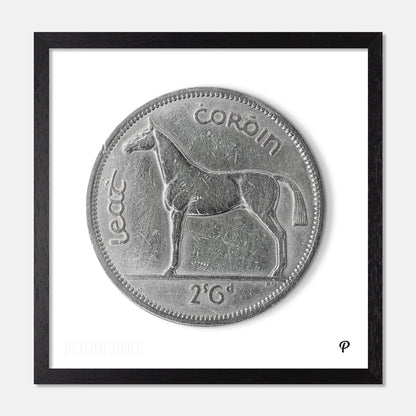 Half Crown/Leath Choróin Irish Hunter Horse Coin Print