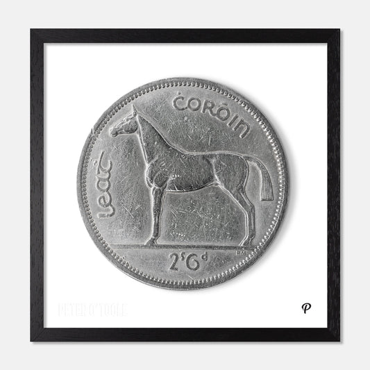 Half Crown/Leath Choróin Irish Hunter Horse Coin Print