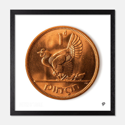 One Penny/Pingin Uncirculated Hen & Chicks Coin Print