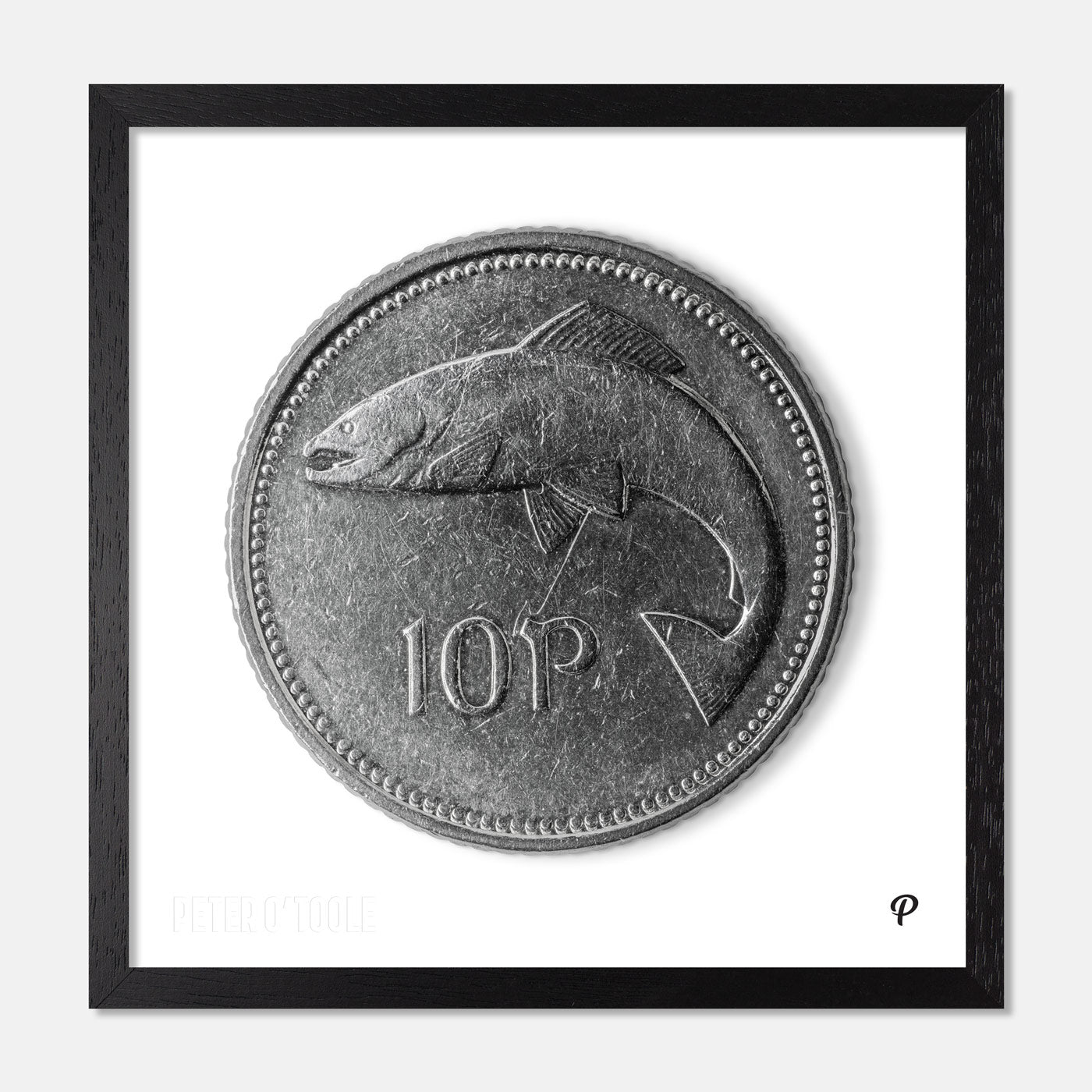 10p Salmon Coin Print