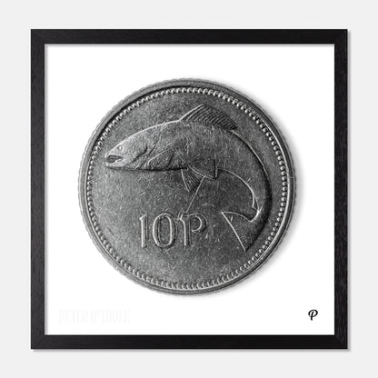 10p Salmon Coin Print