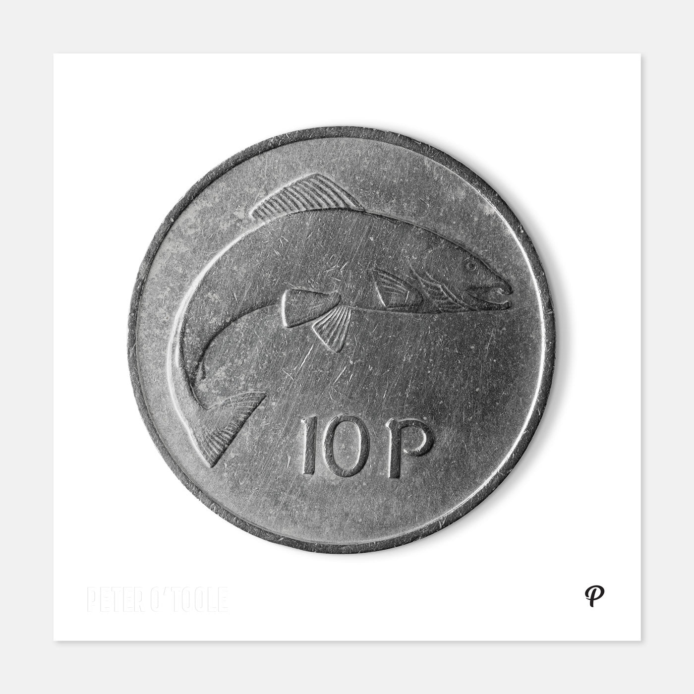 10p Salmon Original Coin Print