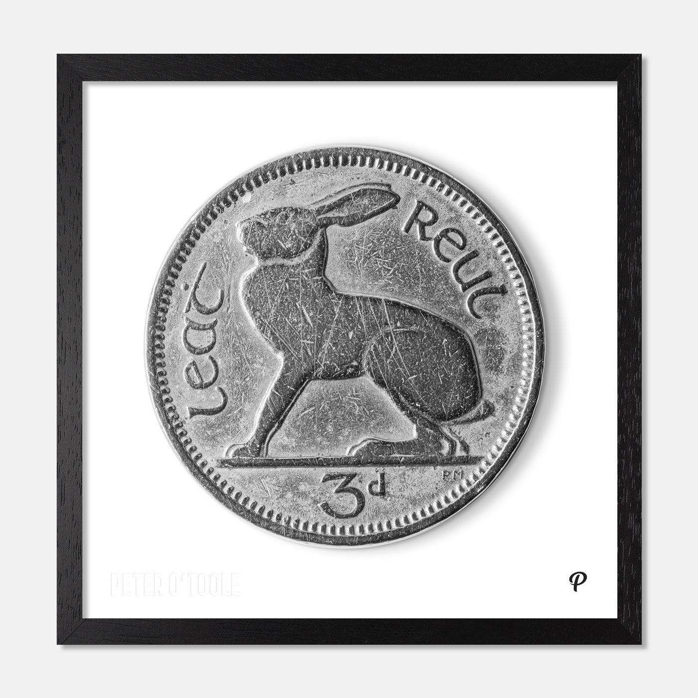 Three Pence Hare Coin Print