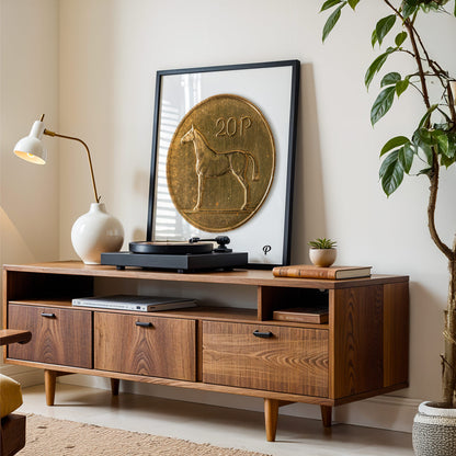 20p Irish Hunter Horse Coin Print